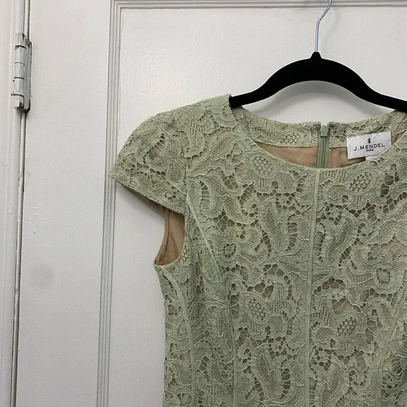 J. Mendel Paris Mint Lace Dress - Picture 2 of 7
